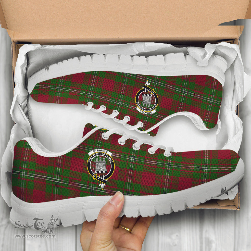 ScotsTee Shop Scottish Strange Clan Crest Tartan Sneakers Tartan Casual Shoes