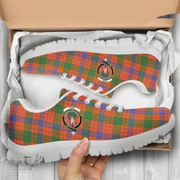 ScotsTee Shop Scottish Ross Ancient Clan Crest Tartan Sneakers Tartan Casual Shoes