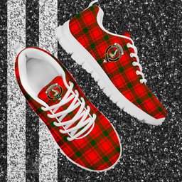 ScotsTee Shop Scottish MacQuarrie Modern Clan Crest Tartan Sneakers Tartan Casual Shoes