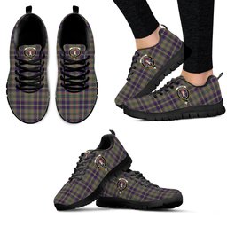 ScotsTee Shop Scottish Taylor Weathered Clan Crest Tartan Sneakers Tartan Casual Shoes