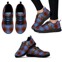 ScotsTee Shop Scottish Preston Clan Crest Tartan Sneakers Tartan Casual Shoes