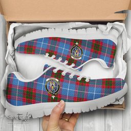 ScotsTee Shop Scottish Preston Clan Crest Tartan Sneakers Tartan Casual Shoes
