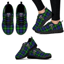 ScotsTee Shop Scottish Meldrum Clan Crest Tartan Sneakers Tartan Casual Shoes