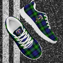 ScotsTee Shop Scottish Meldrum Clan Crest Tartan Sneakers Tartan Casual Shoes