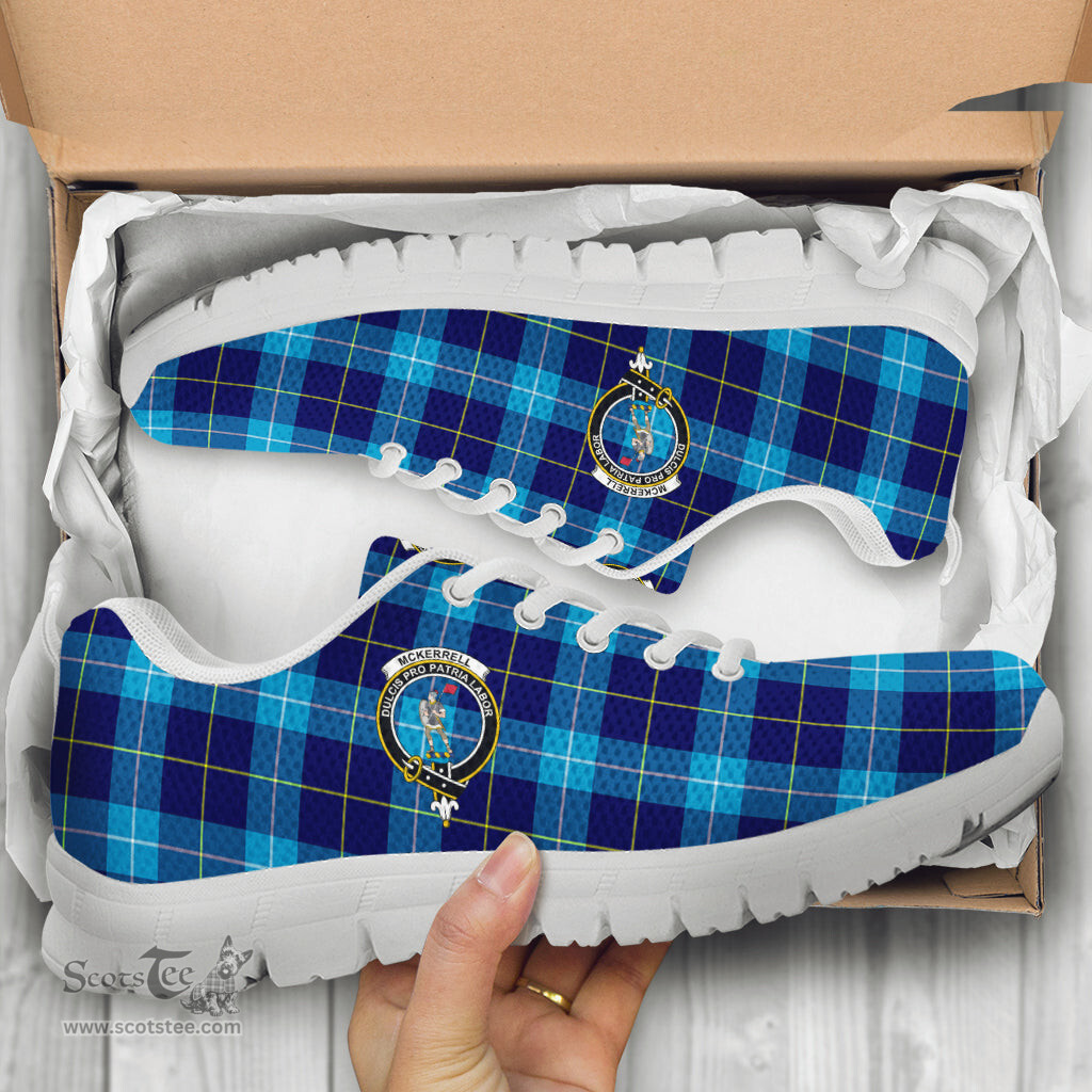 ScotsTee Shop Scottish McKerrell Clan Crest Tartan Sneakers Tartan Casual Shoes