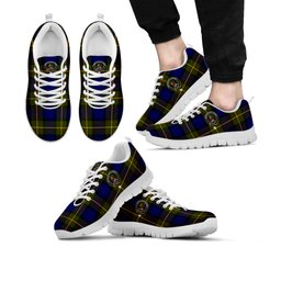 ScotsTee Shop Scottish Moore Clan Crest Tartan Sneakers Tartan Casual Shoes