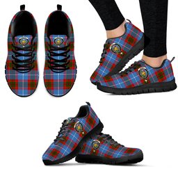 ScotsTee Shop Scottish Newton Clan Crest Tartan Sneakers Tartan Casual Shoes