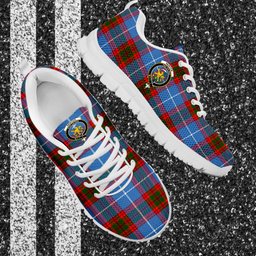 ScotsTee Shop Scottish Newton Clan Crest Tartan Sneakers Tartan Casual Shoes