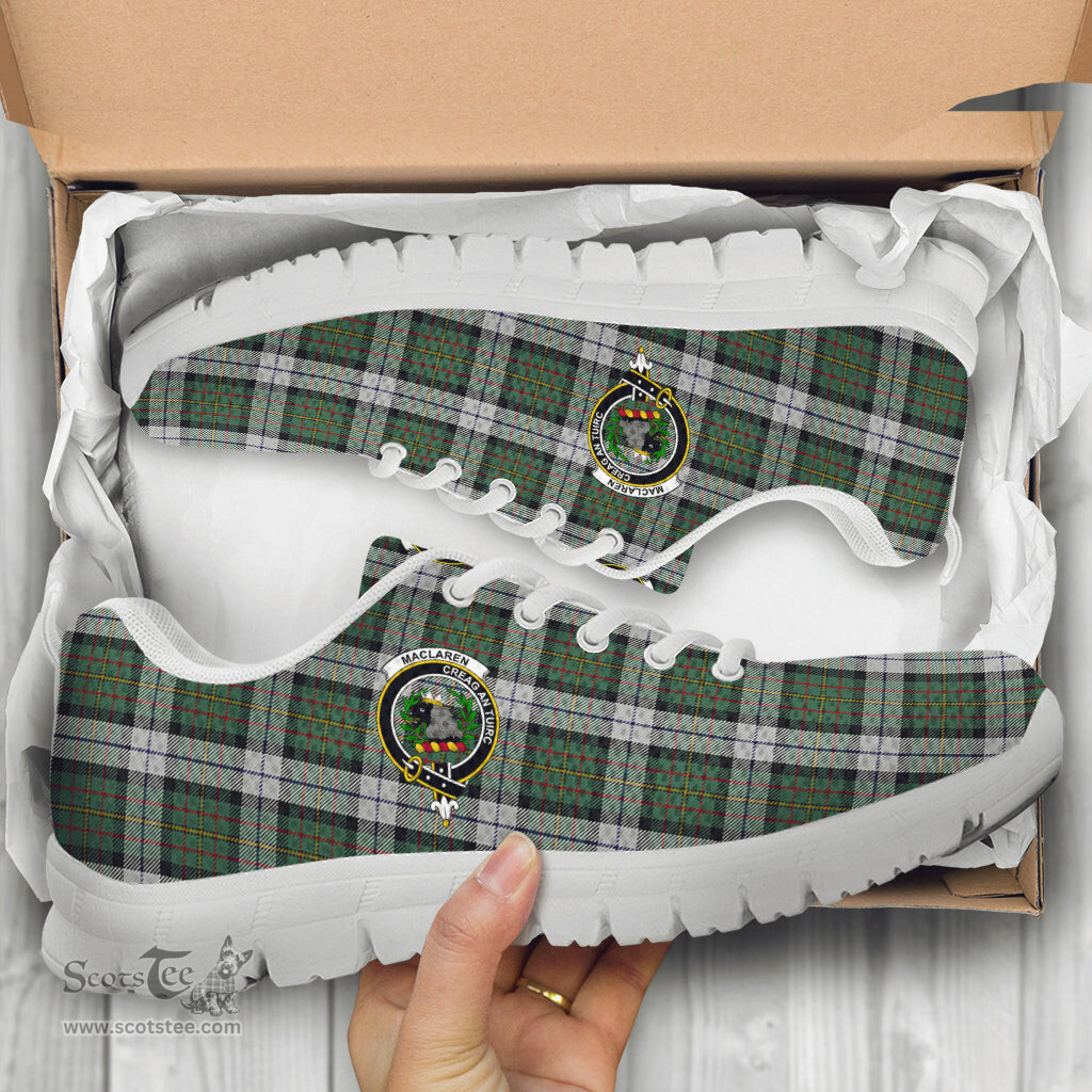 ScotsTee Shop Scottish MacLaren Dress Clan Crest Tartan Sneakers Tartan Casual Shoes
