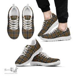ScotsTee Shop Scottish Thomson Camel Clan Crest Tartan Sneakers Tartan Casual Shoes
