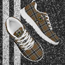 ScotsTee Shop Scottish Thomson Camel Clan Crest Tartan Sneakers Tartan Casual Shoes