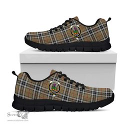 ScotsTee Shop Scottish Thomson Camel Clan Crest Tartan Sneakers Tartan Casual Shoes