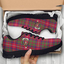 ScotsTee Shop Scottish Shaw Red Modern Clan Crest Tartan Sneakers Tartan Casual Shoes