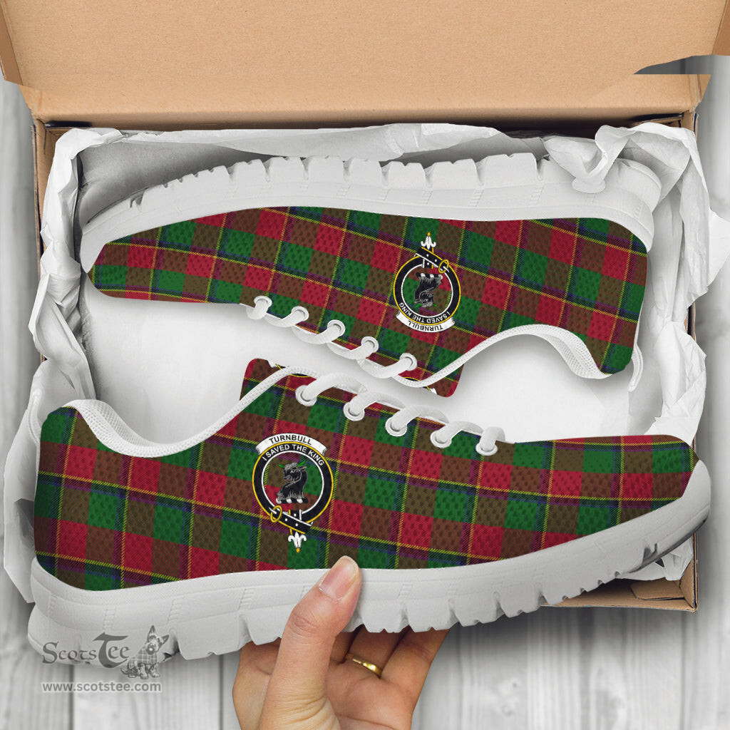 ScotsTee Shop Scottish Turnbull Dress Clan Crest Tartan Sneakers Tartan Casual Shoes