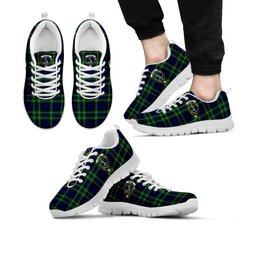ScotsTee Shop Scottish MacNeil of Colonsay Modern Clan Crest Tartan Sneakers Tartan Casual Shoes