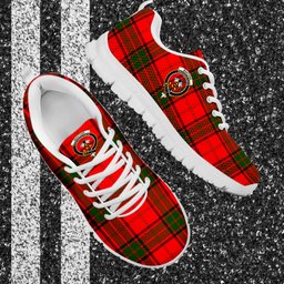 ScotsTee Shop Scottish Maxtone Clan Crest Tartan Sneakers Tartan Casual Shoes