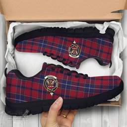 ScotsTee Shop Scottish Wishart Dress Clan Crest Tartan Sneakers Tartan Casual Shoes