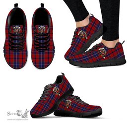 ScotsTee Shop Scottish Wishart Dress Clan Crest Tartan Sneakers Tartan Casual Shoes