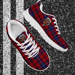 ScotsTee Shop Scottish Wishart Dress Clan Crest Tartan Sneakers Tartan Casual Shoes