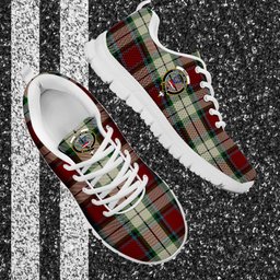 ScotsTee Shop Scottish Rose White Dress Clan Crest Tartan Sneakers Tartan Casual Shoes