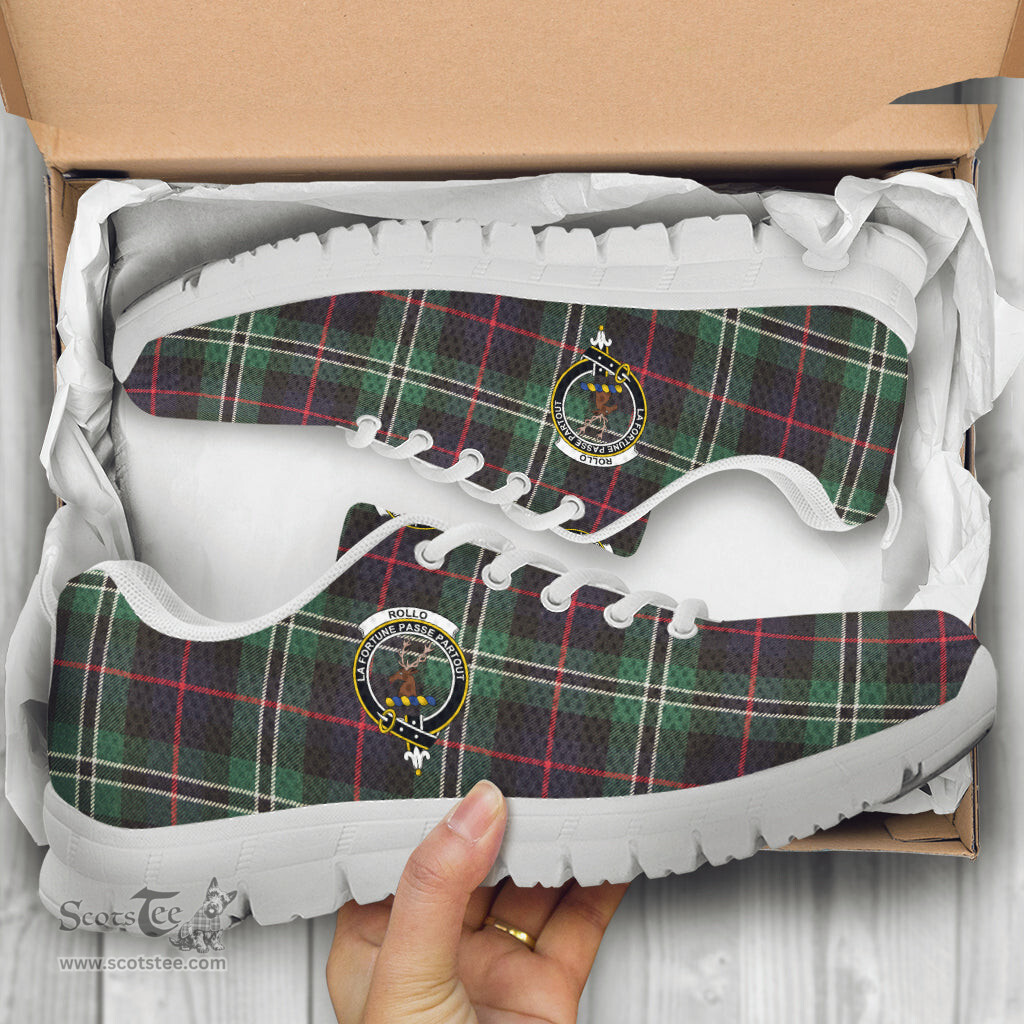 ScotsTee Shop Scottish Rollo Hunting Clan Crest Tartan Sneakers Tartan Casual Shoes