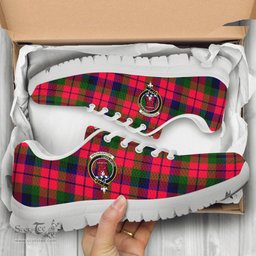 ScotsTee Shop Scottish MacNaughton Modern Clan Crest Tartan Sneakers Tartan Casual Shoes