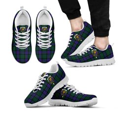 ScotsTee Shop Scottish Sinclair Hunting Modern Clan Crest Tartan Sneakers Tartan Casual Shoes