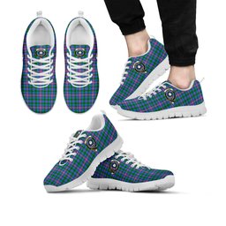 ScotsTee Shop Scottish Pitcairn Hunting Clan Crest Tartan Sneakers Tartan Casual Shoes