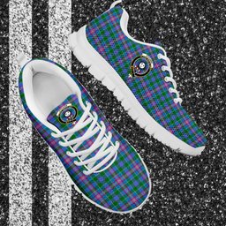 ScotsTee Shop Scottish Pitcairn Hunting Clan Crest Tartan Sneakers Tartan Casual Shoes