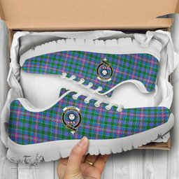 ScotsTee Shop Scottish Pitcairn Hunting Clan Crest Tartan Sneakers Tartan Casual Shoes