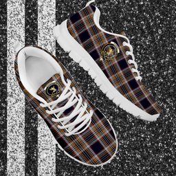 ScotsTee Shop Scottish Stewart Navy Clan Crest Tartan Sneakers Tartan Casual Shoes