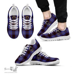 ScotsTee Shop Scottish Rutherford Clan Crest Tartan Sneakers Tartan Casual Shoes