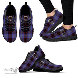 ScotsTee Shop Scottish Rutherford Clan Crest Tartan Sneakers Tartan Casual Shoes