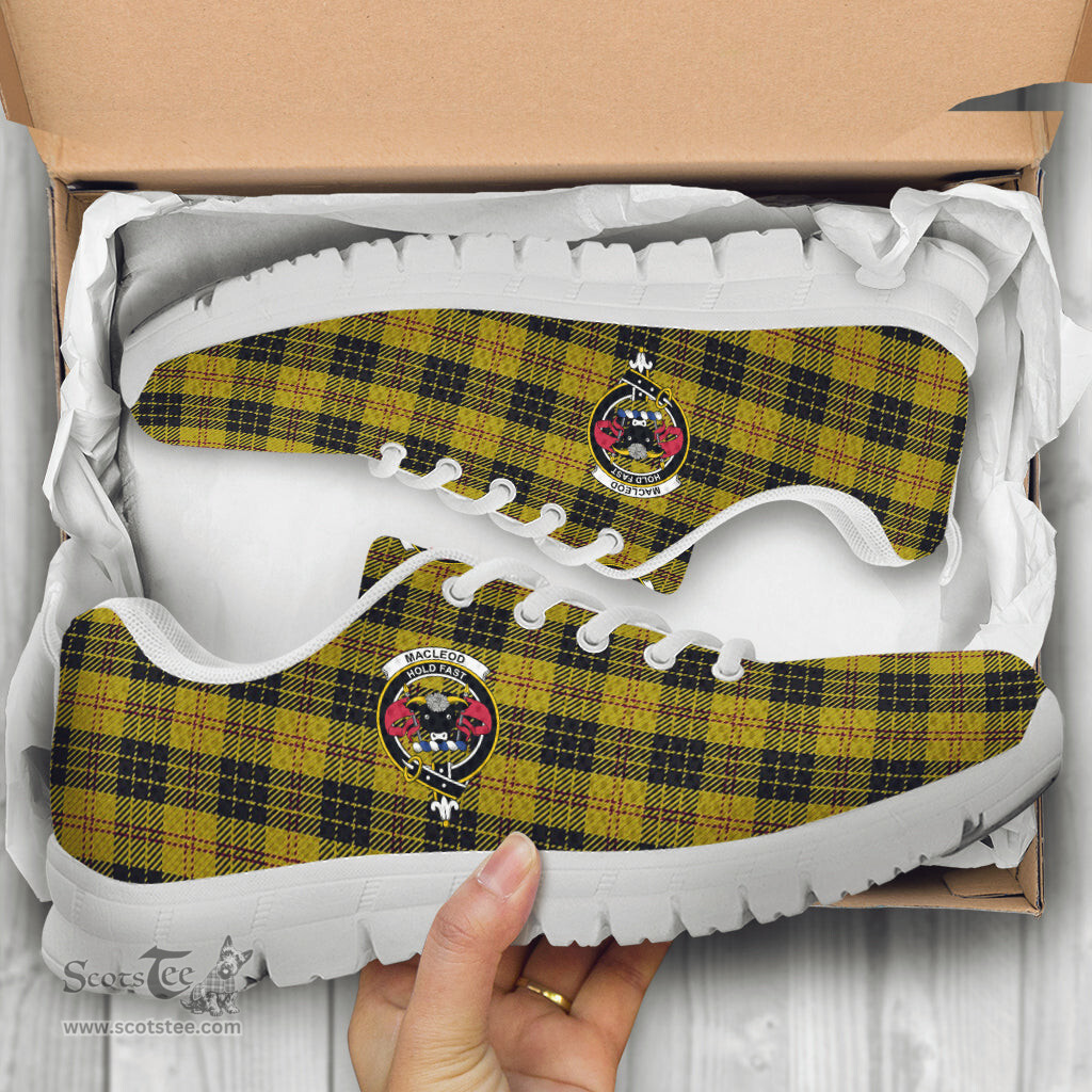 ScotsTee Shop Scottish MacLeod Clan Crest Tartan Sneakers Tartan Casual Shoes