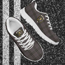 ScotsTee Shop Scottish Stewart Grey Clan Crest Tartan Sneakers Tartan Casual Shoes
