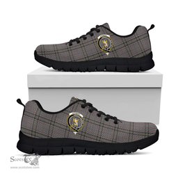 ScotsTee Shop Scottish Stewart Grey Clan Crest Tartan Sneakers Tartan Casual Shoes
