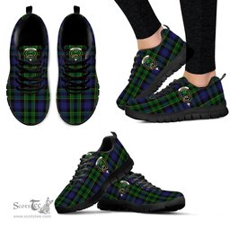 ScotsTee Shop Scottish Mowat Clan Crest Tartan Sneakers Tartan Casual Shoes