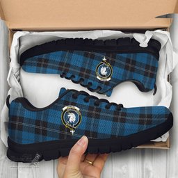 ScotsTee Shop Scottish Ramsay Blue Hunting Clan Crest Tartan Sneakers Tartan Casual Shoes