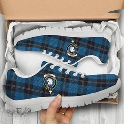 ScotsTee Shop Scottish Ramsay Blue Hunting Clan Crest Tartan Sneakers Tartan Casual Shoes