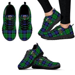 ScotsTee Shop Scottish Monteith Clan Crest Tartan Sneakers Tartan Casual Shoes