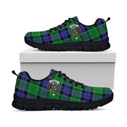 ScotsTee Shop Scottish Monteith Clan Crest Tartan Sneakers Tartan Casual Shoes