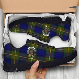 ScotsTee Shop Scottish Muir Clan Crest Tartan Sneakers Tartan Casual Shoes