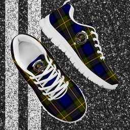 ScotsTee Shop Scottish Muir Clan Crest Tartan Sneakers Tartan Casual Shoes