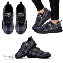 ScotsTee Shop Scottish Napier Clan Crest Tartan Sneakers Tartan Casual Shoes