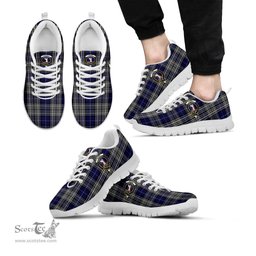 ScotsTee Shop Scottish Napier Clan Crest Tartan Sneakers Tartan Casual Shoes
