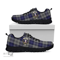 ScotsTee Shop Scottish Napier Clan Crest Tartan Sneakers Tartan Casual Shoes