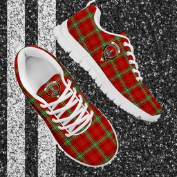 ScotsTee Shop Scottish Morrison Red Modern Clan Crest Tartan Sneakers Tartan Casual Shoes