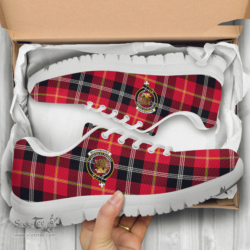 ScotsTee Shop Scottish Majoribanks Clan Crest Tartan Sneakers Tartan Casual Shoes