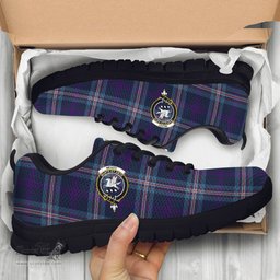 ScotsTee Shop Scottish Nevoy Clan Crest Tartan Sneakers Tartan Casual Shoes