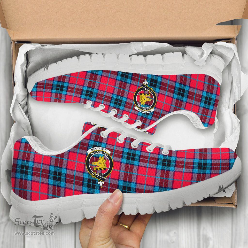 ScotsTee Shop Scottish MacTavish Modern Clan Crest Tartan Sneakers Tartan Casual Shoes